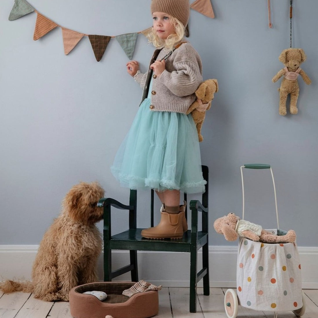 MAILEG-Robe De Princesse En Tulle - Menthe