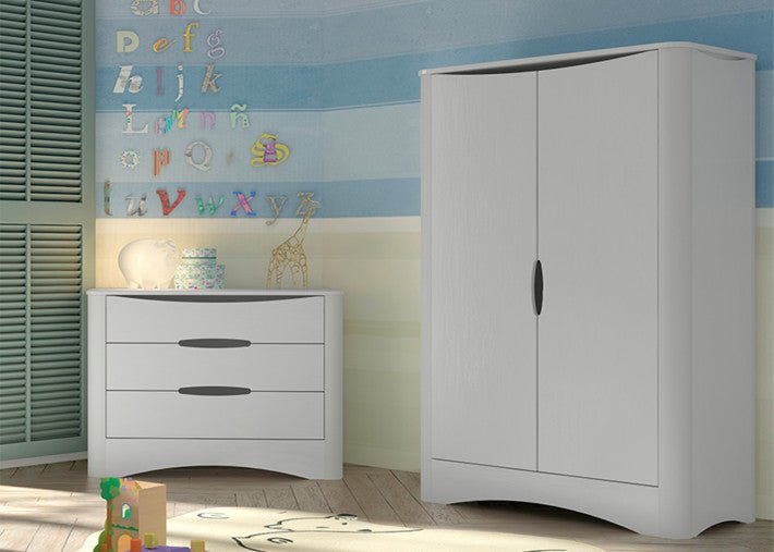 MATHY BY BOLS-Armoire 2 Portes FUSION Profiles Blanc
