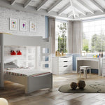 MATHY BY BOLS-Bureau 1 Tiroir FUSION Profiles Blanc