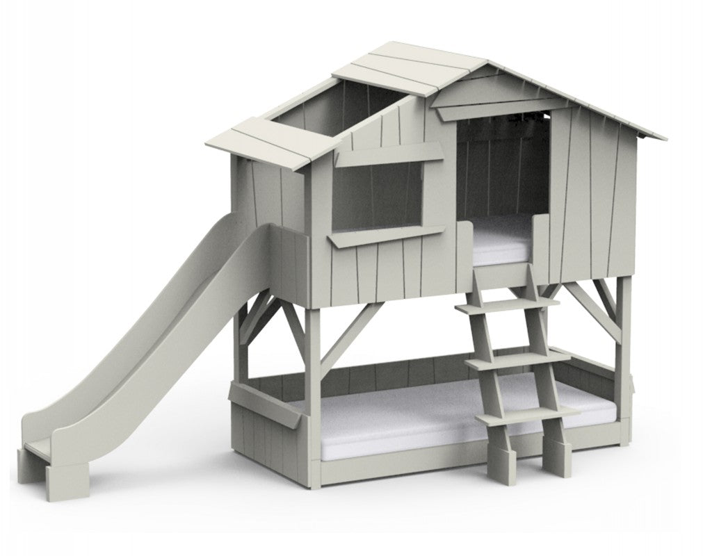 MATHY BY BOLS-Lit Cabane Superposé & Toboggan Seul (MDF+SAPIN)