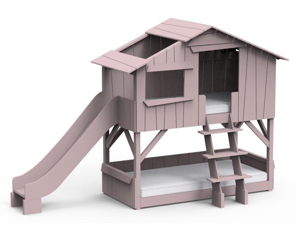 MATHY BY BOLS-Lit Cabane Superposé & Toboggan Seul (MDF+SAPIN)