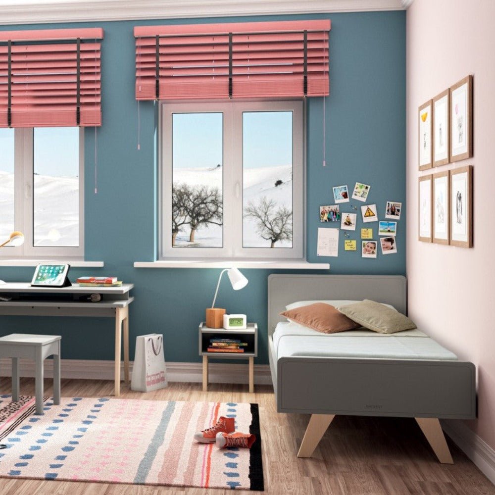 MATHY BY BOLS-Lit Junior MADAVIN Bouleau Pieds Vernis Naturel 90 x 200 cm