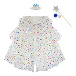 MERI MERI-Cape en Tulle à Pointillés Brillants & Couronne et Baguette