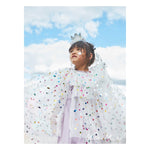 MERI MERI-Cape en Tulle à Pointillés Brillants & Couronne et Baguette