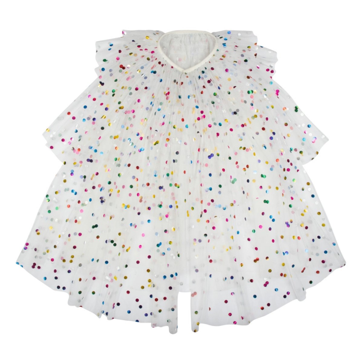 MERI MERI-Cape en Tulle à Pointillés Brillants & Couronne et Baguette
