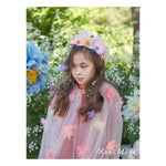 MERI MERI-Cape Florale Rose en Tulle 3-6 ans