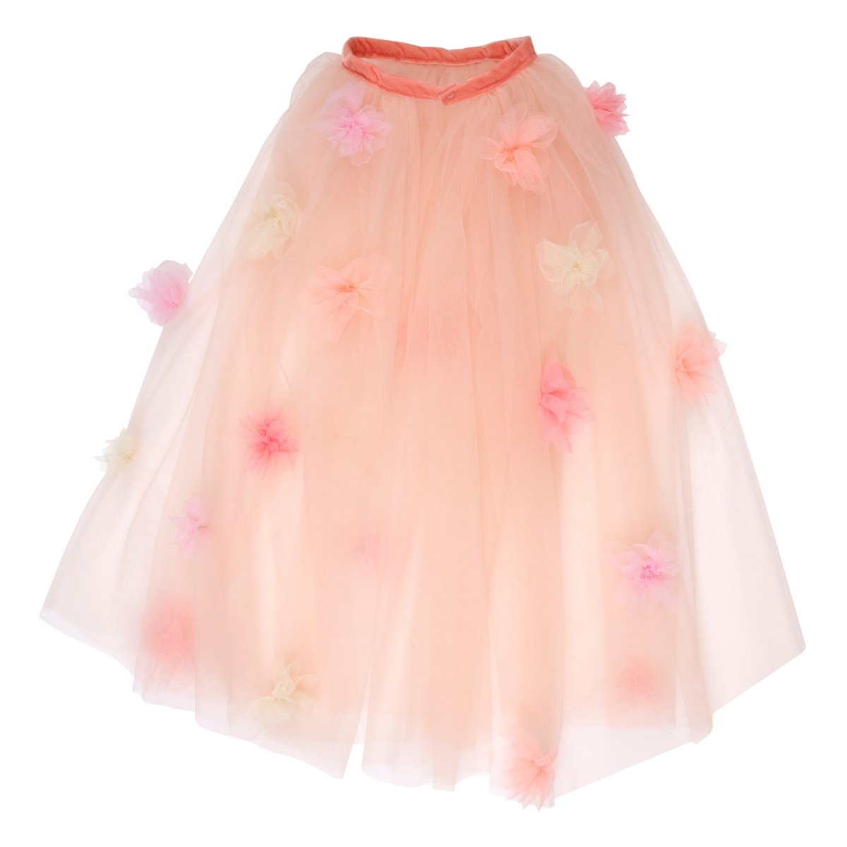 MERI MERI-Cape Florale Rose en Tulle 3-6 ans