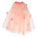 MERI MERI-Cape Florale Rose en Tulle 3-6 ans