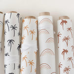 MUNKS & ME-Le Papier Peint Chambre Enfant à Motif Répété - Imprimé Palmier Tropical Noa | Rouiller