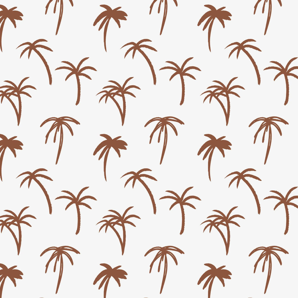 MUNKS & ME-Le Papier Peint Chambre Enfant à Motif Répété - Imprimé Palmier Tropical Noa | Rouiller