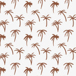 MUNKS & ME-Le Papier Peint Chambre Enfant à Motif Répété - Imprimé Palmier Tropical Noa | Rouiller