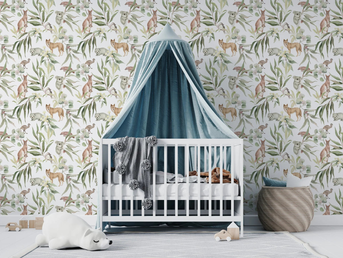 MUNKS & ME-Papier Peint Chambre Enfant à Motif Répété - Animal D'australie