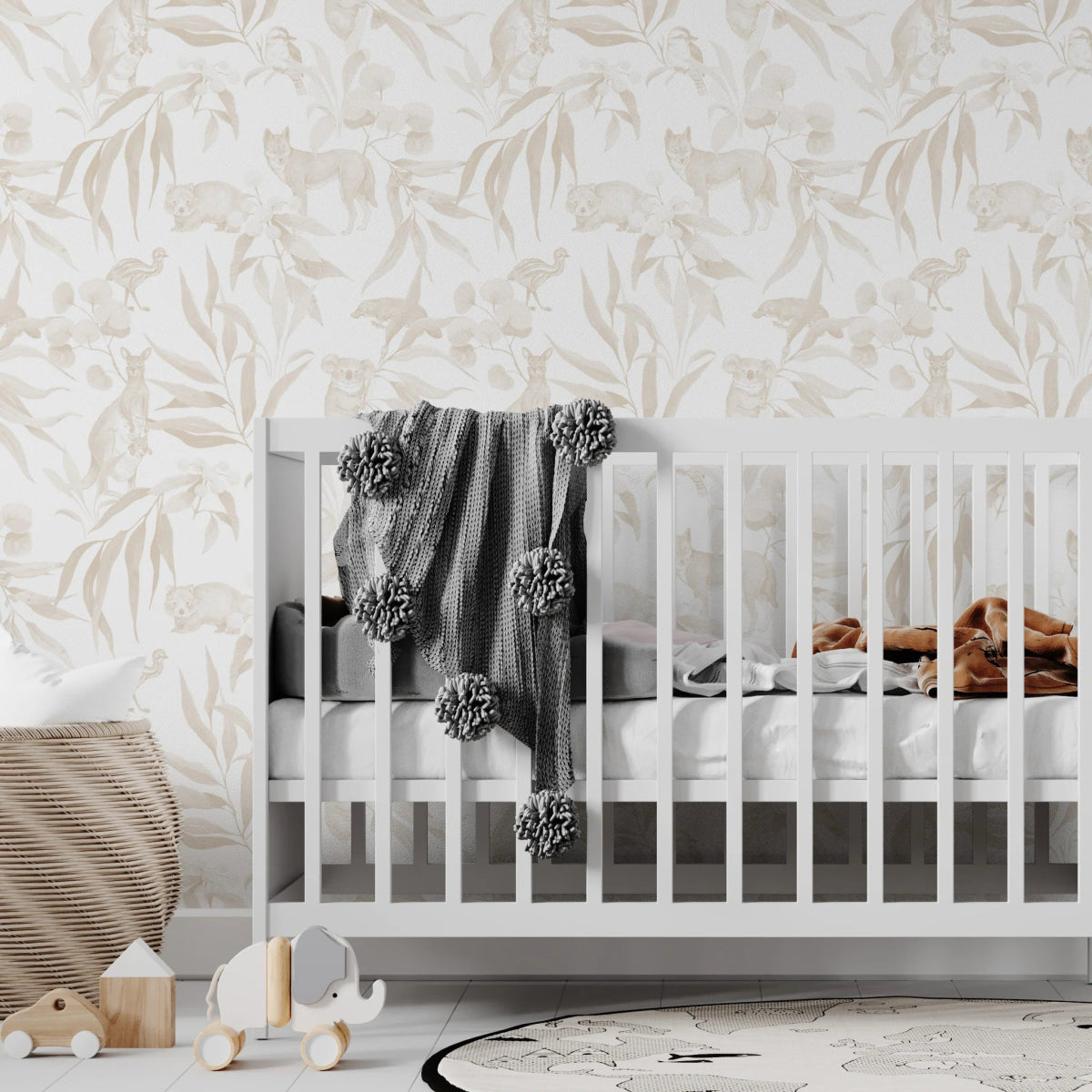 MUNKS & ME-Papier Peint Chambre Enfant à Motif Répété - Animal D’australie | Neutre