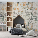 MUNKS & ME-Papier Peint Chambre Enfant à Motif Répété - Animal Elijahs