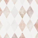 MUNKS & ME-Papier Peint Chambre Enfant à Motif Répété - Aquarelle Harlequin | Rose