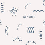 MUNKS & ME-Papier Peint Chambre Enfant à Motif Répété - Beach Vibes | Bleu