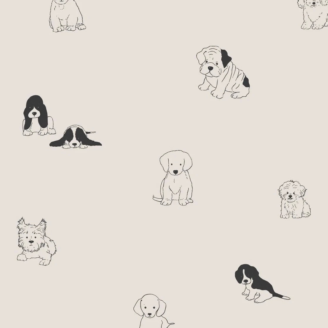 MUNKS & ME-Papier Peint Chambre Enfant à Motif Répété - Chiot