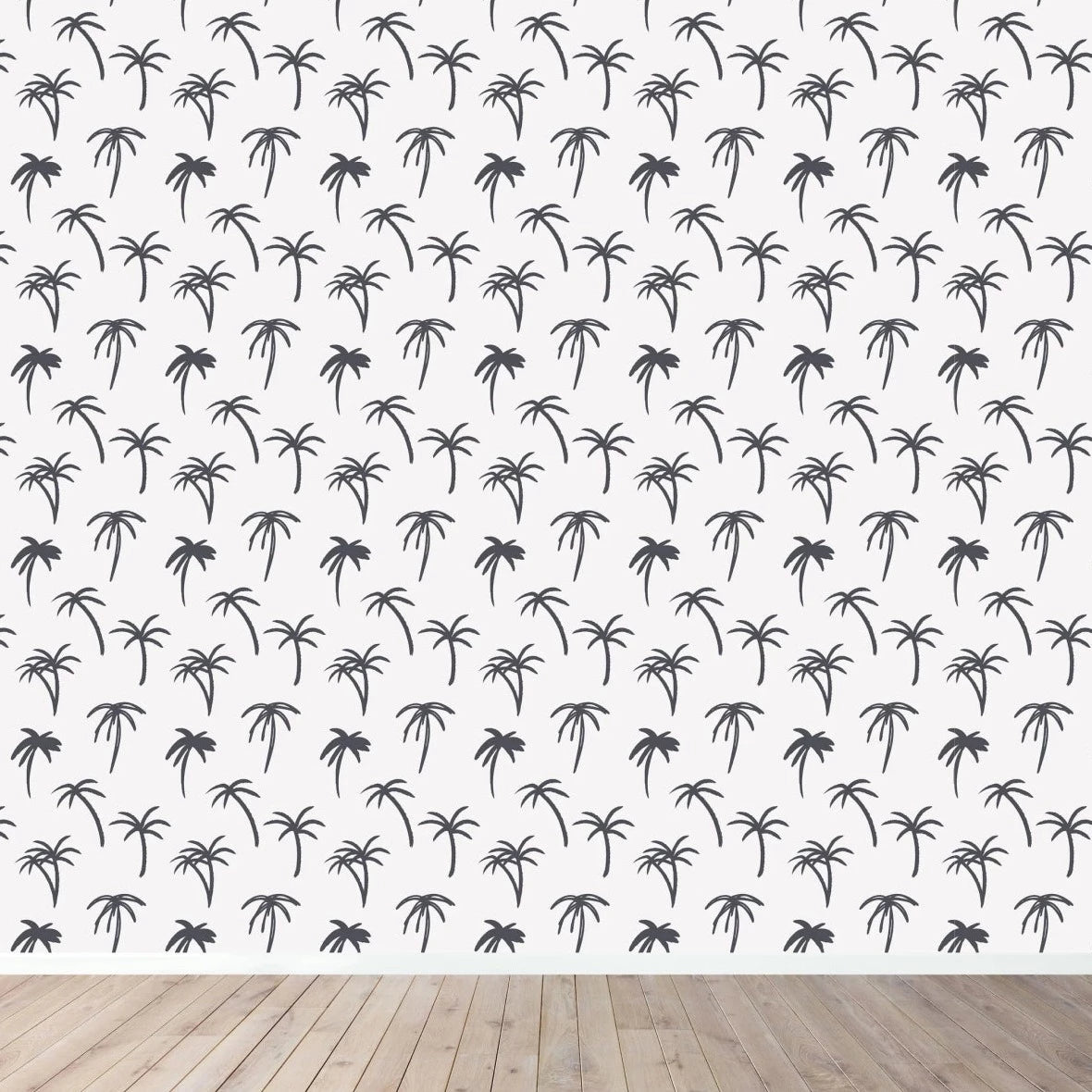 MUNKS & ME-Papier Peint Chambre Enfant à Motif Répété - De Palmier Tropical | Marine