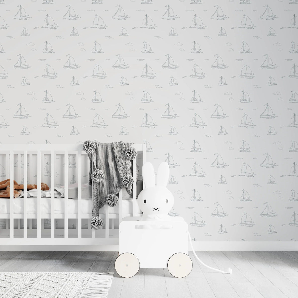 MUNKS & ME-Papier Peint Chambre Enfant à Motif Répété - Des Voiliers