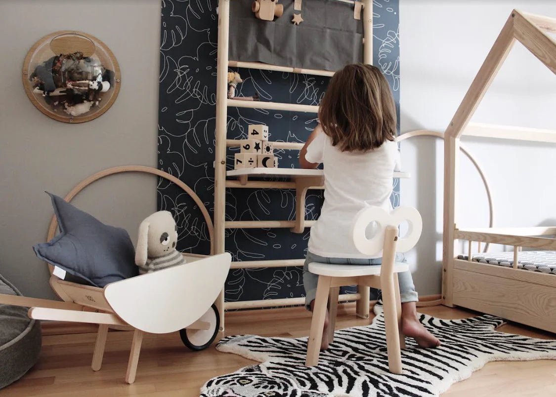 MUNKS & ME-Papier Peint Chambre Enfant à Motif Répété - Elle Monstera | Marine