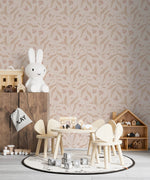 MUNKS & ME-Papier Peint Chambre Enfant à Motif Répété - Elodies Thistle - Sable