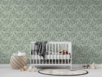 MUNKS & ME-Papier Peint Chambre Enfant à Motif Répété - Elodies Thistle - Sauge
