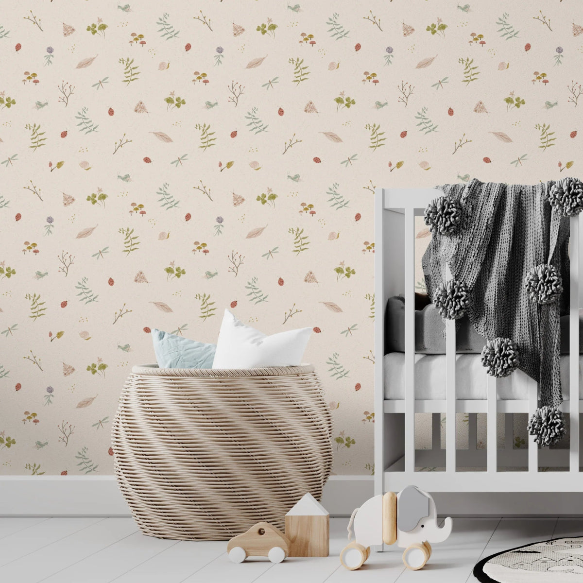 MUNKS & ME-Papier Peint Chambre Enfant à Motif Répété - Elsies Verdant Garden