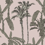 MUNKS & ME-Papier Peint Chambre Enfant à Motif Répété - Ezra Palm Print - Sable