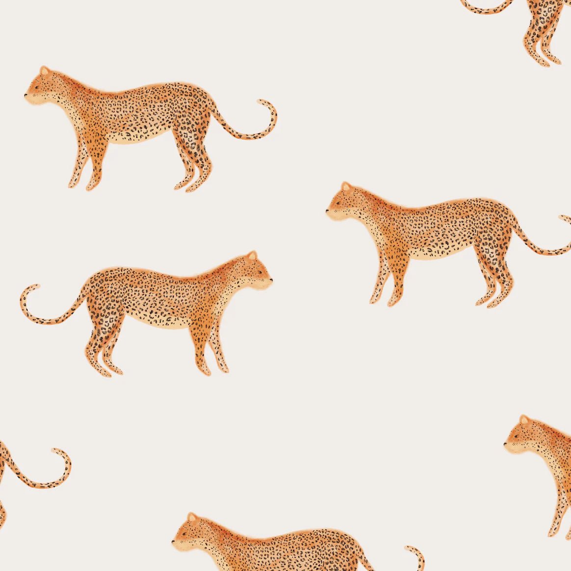 MUNKS & ME-Papier Peint Chambre Enfant à Motif Répété - Goldies Cheetah - Rose