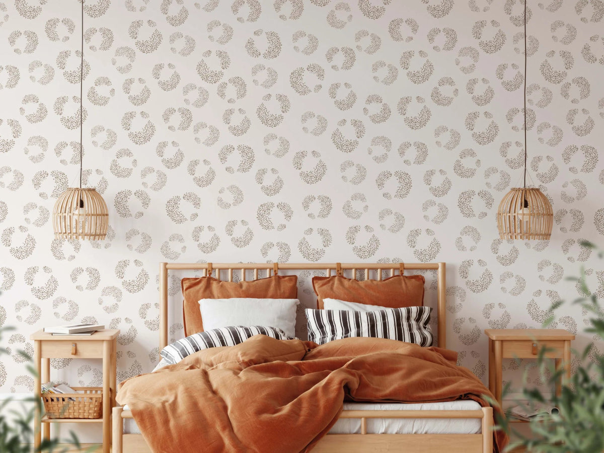 MUNKS & ME-Papier Peint Chambre Enfant à Motif Répété - Hallie Leopard - Beige