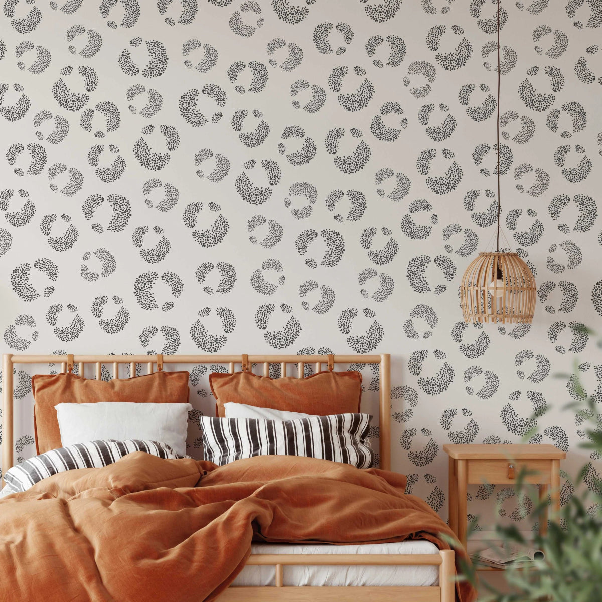 MUNKS & ME-Papier Peint Chambre Enfant à Motif Répété - Hallie Leopard - Charbon