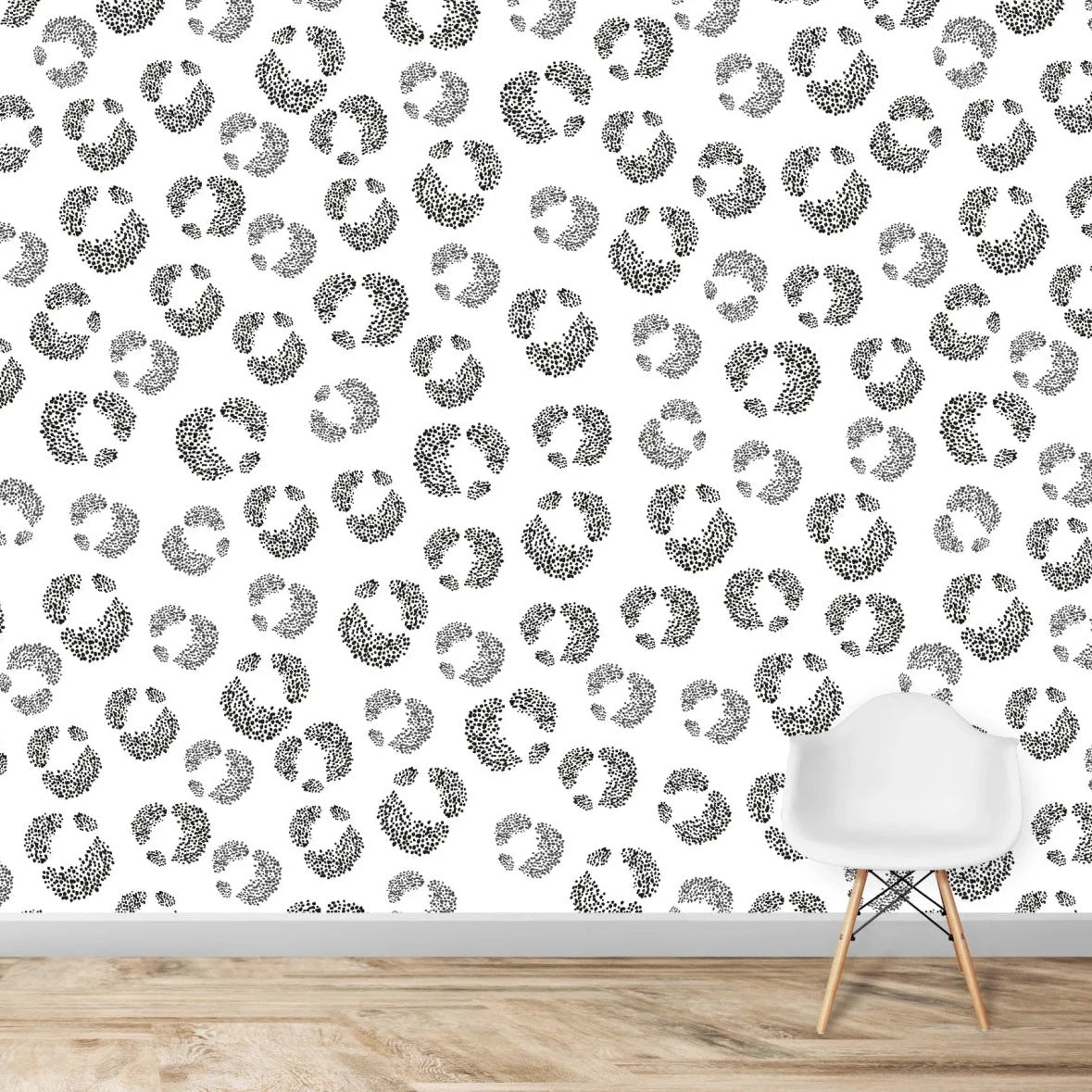 MUNKS & ME-Papier Peint Chambre Enfant à Motif Répété - Hallie Leopard - Noir