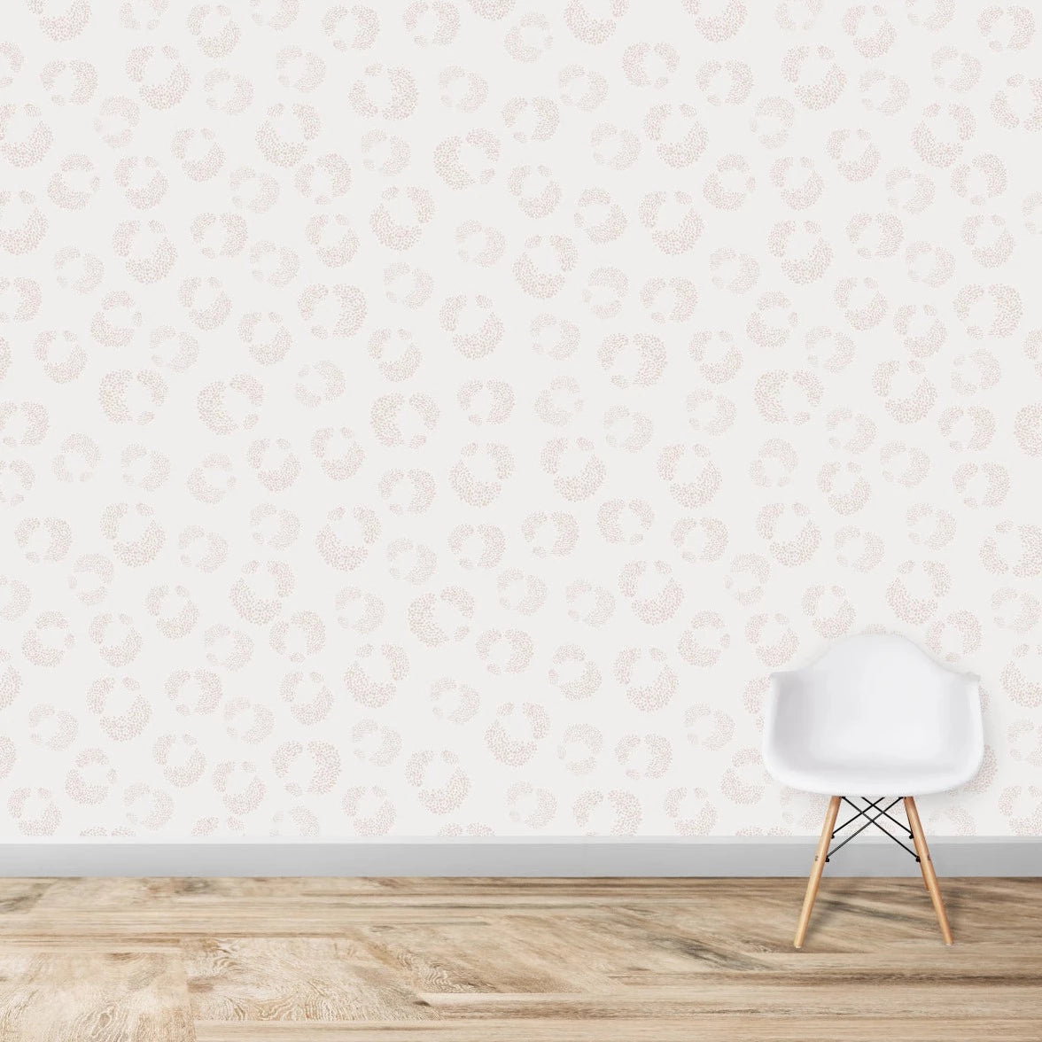 MUNKS & ME-Papier Peint Chambre Enfant à Motif Répété - Hallie Leopard - Rose Clair