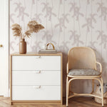 MUNKS & ME-Papier Peint Chambre Enfant à Motif Répété - Imprimé Clay Palm | Rose