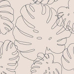 MUNKS & ME-Papier Peint Chambre Enfant à Motif Répété - Imprimé Feuille Monstera Elle