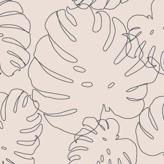 MUNKS & ME-Papier Peint Chambre Enfant à Motif Répété - Imprimé Feuille Monstera Elle