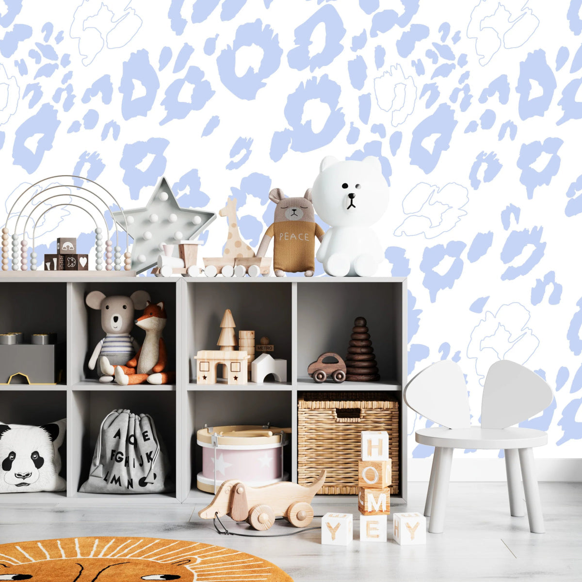 MUNKS & ME-Papier Peint Chambre Enfant à Motif Répété - Imprimé Léopard Nelly