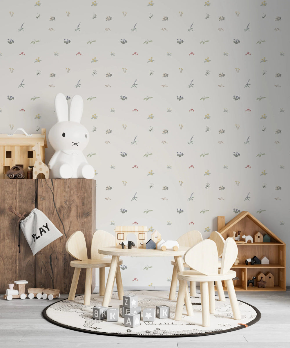 MUNKS & ME-Papier Peint Chambre Enfant à Motif Répété - Jardin du Molly