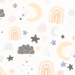 MUNKS & ME-Papier Peint Chambre Enfant à Motif Répété - Lune Et Étoiles