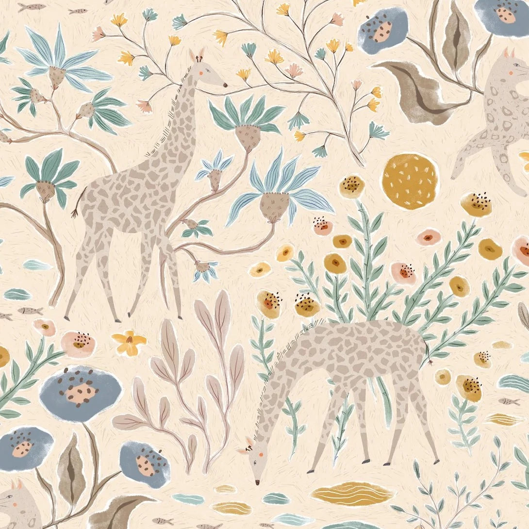 MUNKS & ME-Papier Peint Chambre Enfant à Motif Répété - Mils Menagerie - Désert