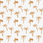 MUNKS & ME-Papier Peint Chambre Enfant à Motif Répété - Noa Palme Tropicale - Moutarde