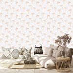 MUNKS & ME-Papier Peint Chambre Enfant à Motif Répété - Noa Palme Tropicale - Rose