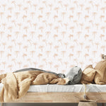 MUNKS & ME-Papier Peint Chambre Enfant à Motif Répété - Noa Palme Tropicale - Rose