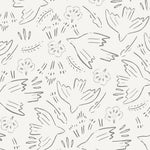 MUNKS & ME-Papier Peint Chambre Enfant à Motif Répété - Oiseaux Volants Noisettes
