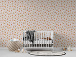 MUNKS & ME-Papier Peint Chambre Enfant à Motif Répété - Oranges Ollies - Rose