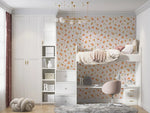 MUNKS & ME-Papier Peint Chambre Enfant à Motif Répété - Oranges Ollies - Rose