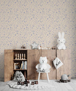 MUNKS & ME-Papier Peint Chambre Enfant à Motif Répété - Papillon Meadowland - Cyan