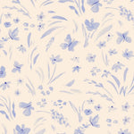 MUNKS & ME-Papier Peint Chambre Enfant à Motif Répété - Papillon Meadowland - Cyan