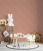 MUNKS & ME-Papier Peint Chambre Enfant à Motif Répété - Papillon Meadowland - Terracotta