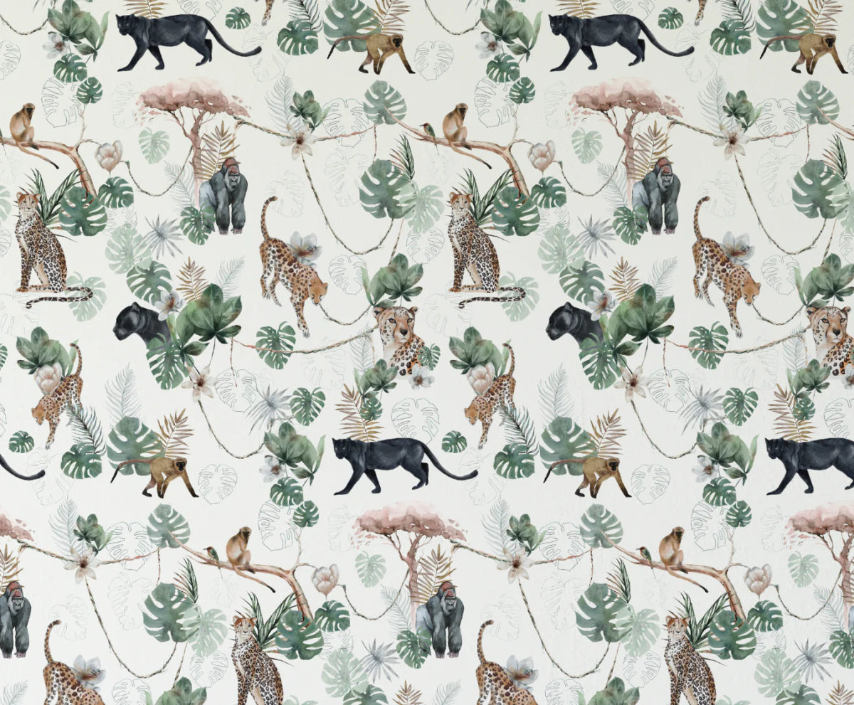 MUNKS & ME-Papier Peint Chambre Enfant à Motif Répété - Paradise Jungle